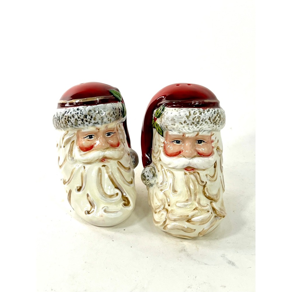 CIC Susan Winget Santa Claus Salt and Pepper Shaker Set Christmas Ceramic 4"